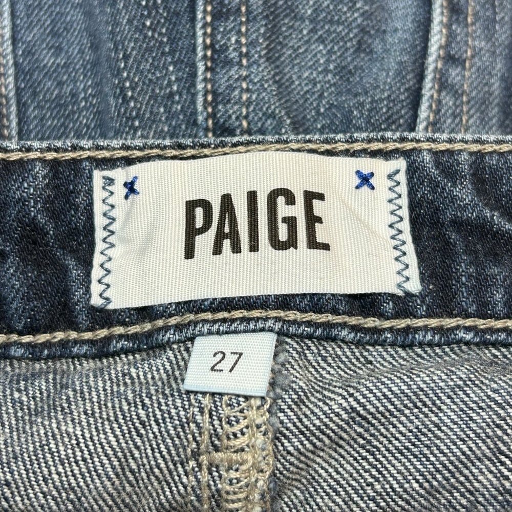 PAIGE The Jimmy Jimmy Short Dark Wash Mid Rise Denim Shorts Size 27 100% Cotton - Picture 3 of 7